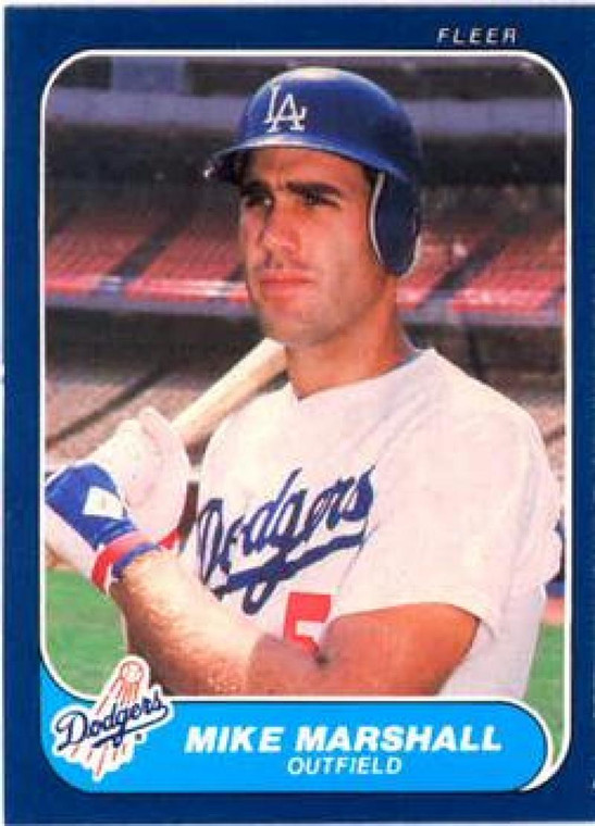 1986 Fleer #137 Mike Marshall VG Los Angeles Dodgers 