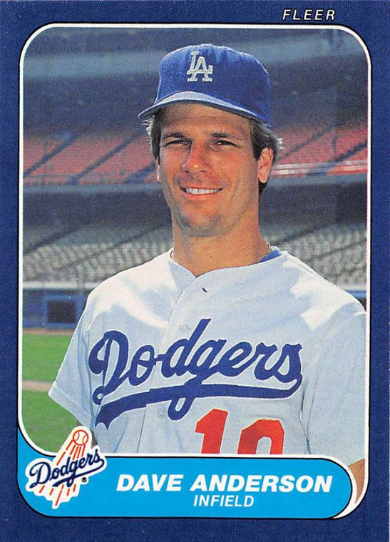 1986 Fleer #123 Dave Anderson VG Los Angeles Dodgers 