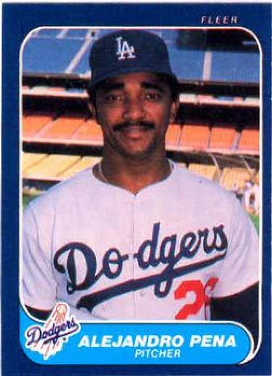 1986 Fleer #140 Alejandro Pena VG Los Angeles Dodgers 
