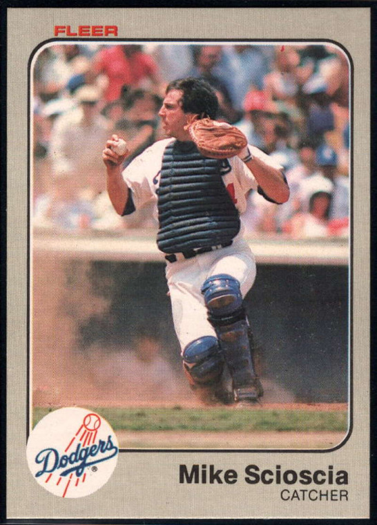 1983 Fleer #221 Mike Scioscia VG Los Angeles Dodgers 