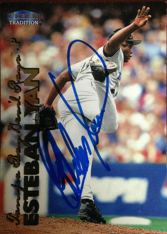 Esteban Yan Autographed 1999 Fleer Tradition #568