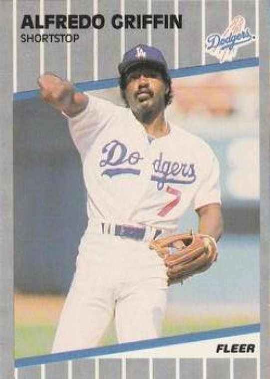 1989 Fleer #58 Alfredo Griffin VG Los Angeles Dodgers 