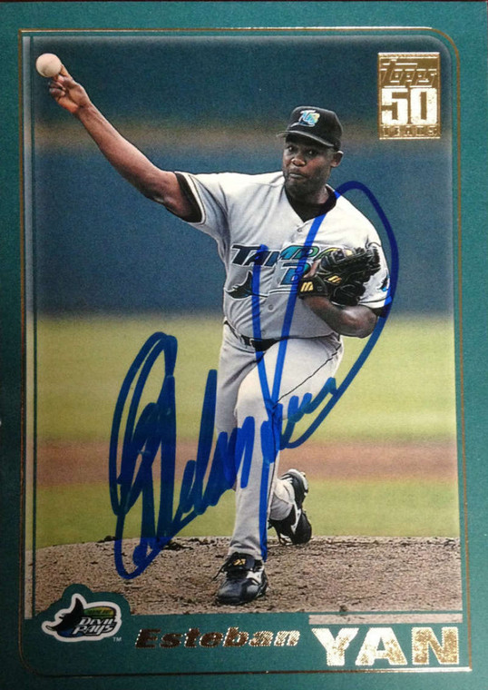 Esteban Yan Autographed 2001 Topps #291