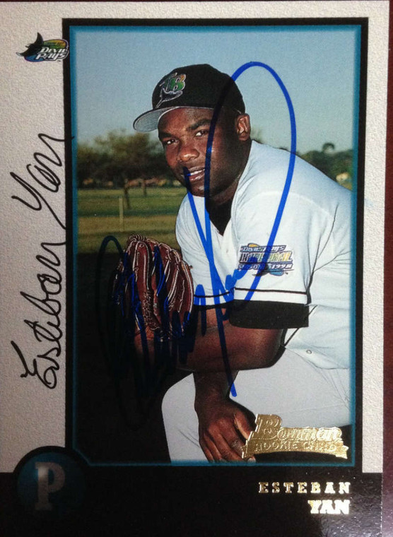 Esteban Yan Autographed 1998 Bowman #434