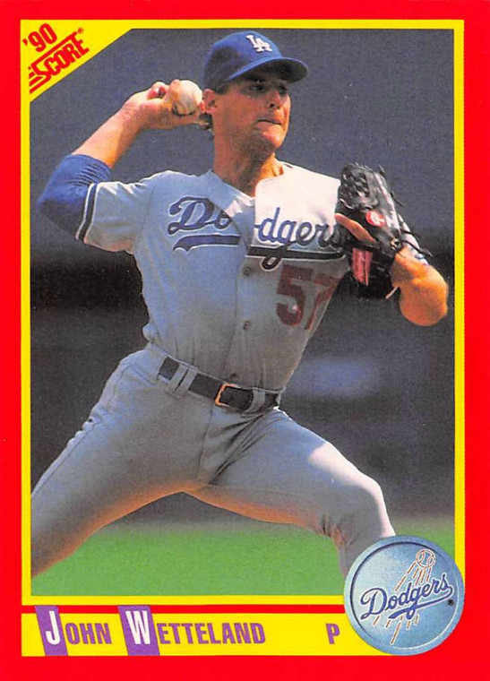 1990 Score #388 John Wetteland VG Los Angeles Dodgers 