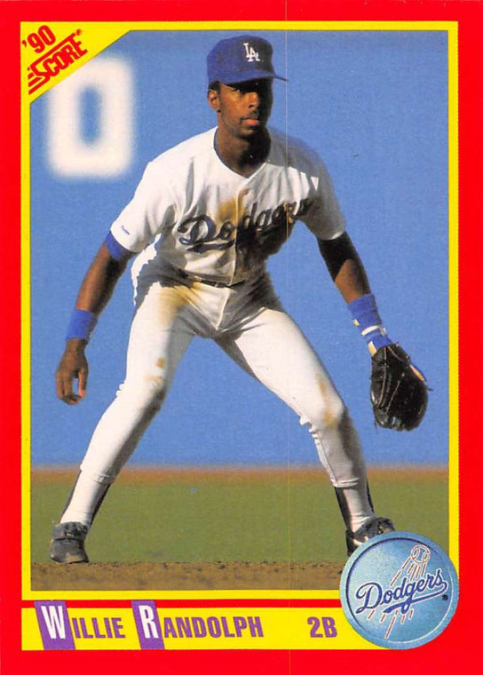 1990 Score #395 Willie Randolph VG Los Angeles Dodgers 