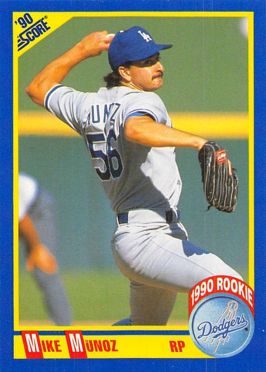 1990 Score #653 Mike Munoz VG RC Rookie Los Angeles Dodgers 