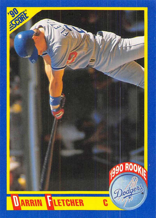 1990 Score #622 Darrin Fletcher UER VG RC Rookie Los Angeles Dodgers 