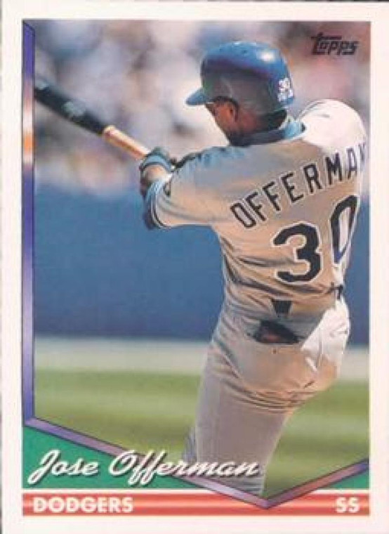 1994 Topps #241 Jose Offerman VG Los Angeles Dodgers 