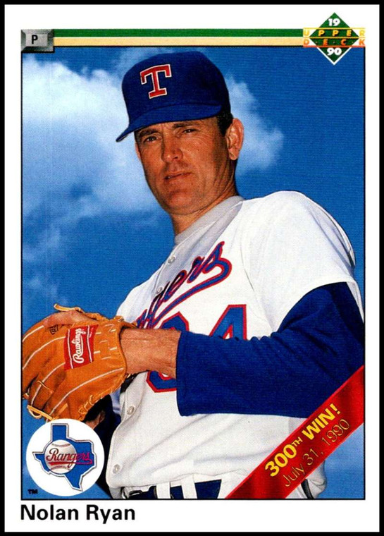 SOLD 46060 1990 Upper Deck #734a Nolan Ryan VG Texas Rangers 