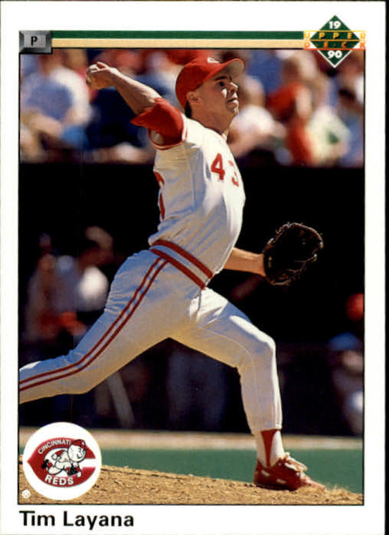 1990 Upper Deck #717 Tim Layana VG RC Rookie Cincinnati Reds 