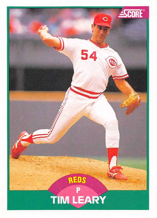 1989 Score Rookie/Traded #52T Tim Leary VG Cincinnati Reds 