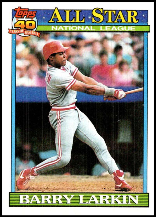 1991 Topps #400 Barry Larkin AS VG Cincinnati Reds 