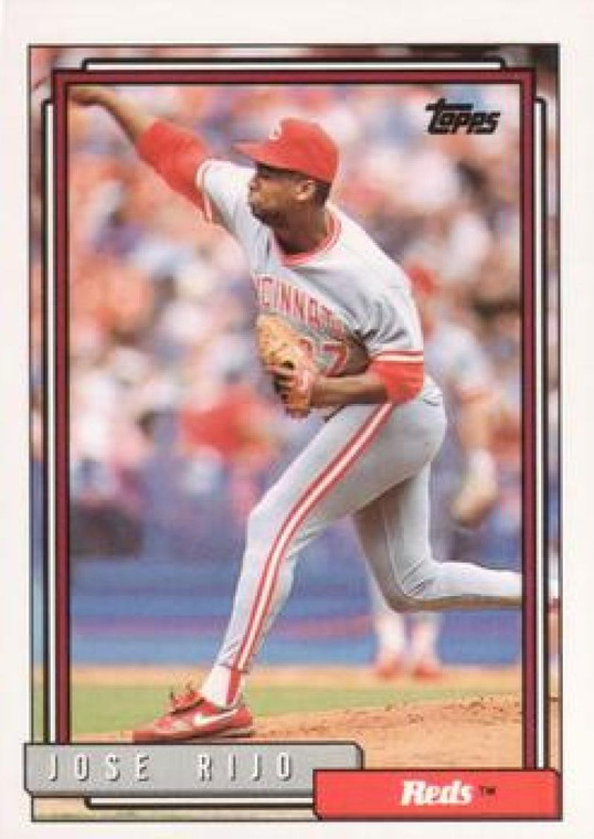 1992 Topps #220 Jose Rijo VG Cincinnati Reds 