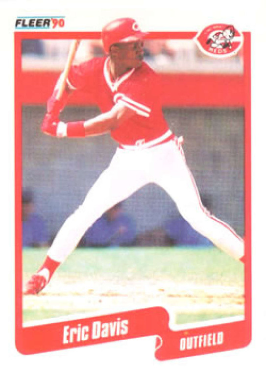 1990 Fleer #417 Eric Davis VG Cincinnati Reds 