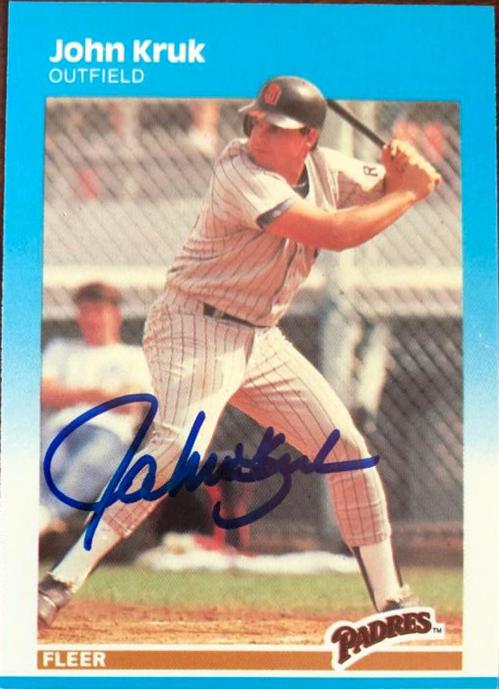 SOLD 2268 John Kruk Autographed 1987 Fleer #420