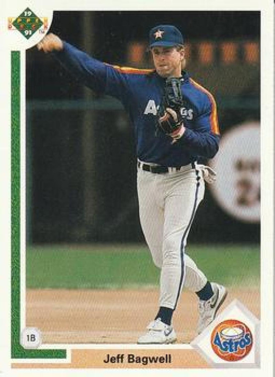 1991 Upper Deck #755 Jeff Bagwell UER VG RC Rookie Houston Astros 