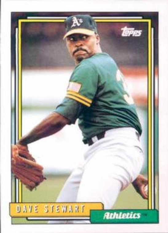 1992 Topps #410 Dave Stewart VG Oakland Athletics 