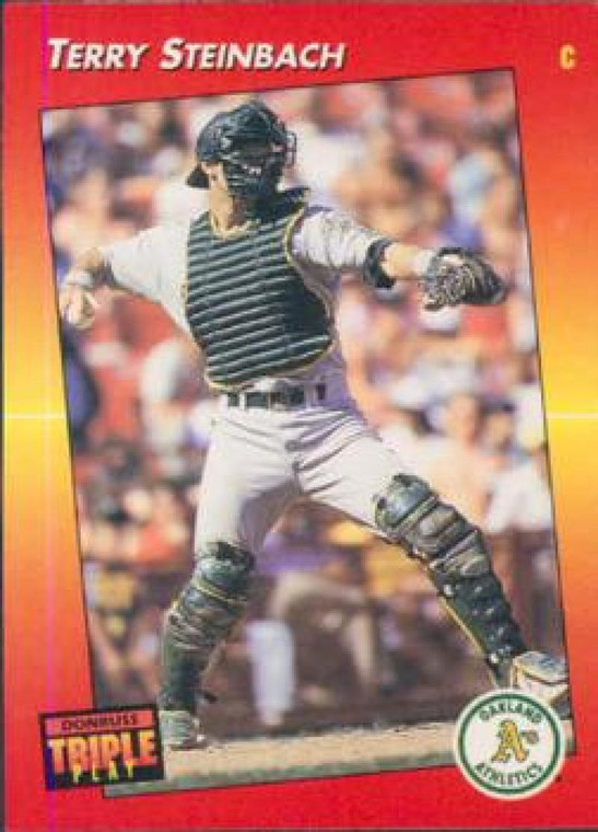 1992 Triple Play #10 Terry Steinbach VG Oakland Athletics 