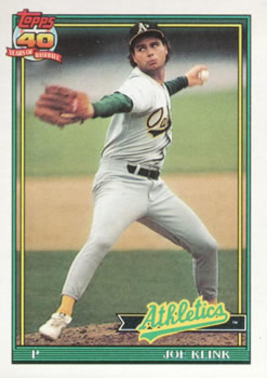 1991 Topps #553 Joe Klink VG Oakland Athletics 