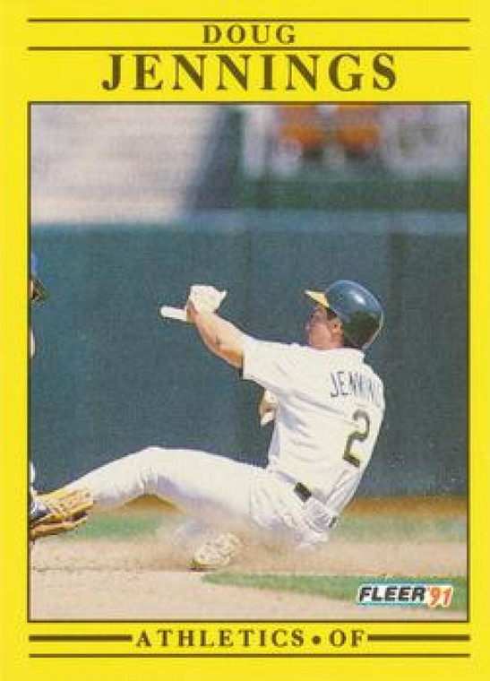 1991 Fleer #12 Doug Jennings VG Oakland Athletics 