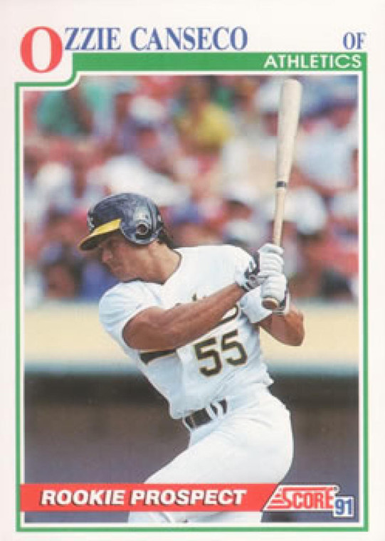 1991 Score #346 Ozzie Canseco VG Oakland Athletics 