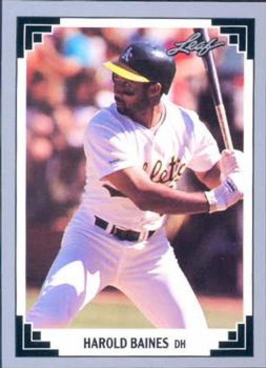 1991 Leaf #196 Harold Baines VG Oakland Athletics 