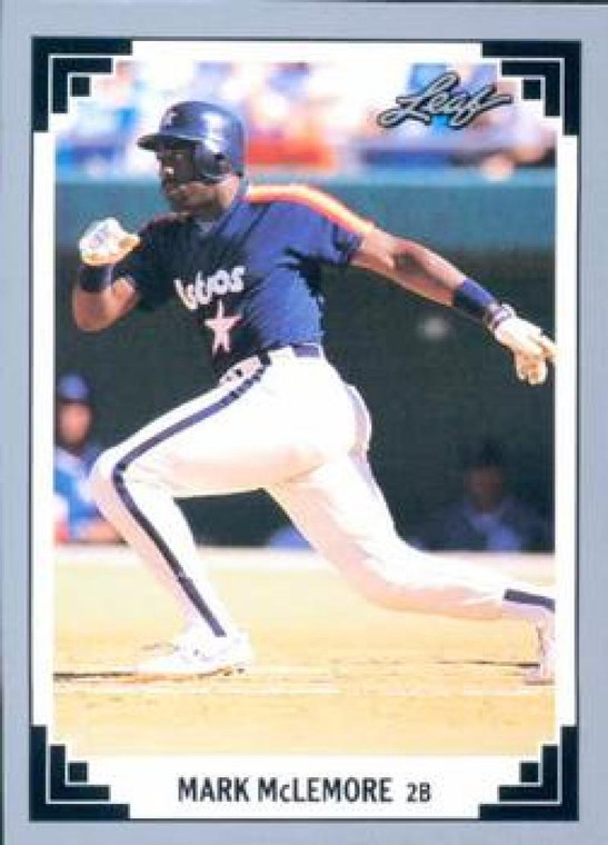 1991 Leaf #86 Mark McLemore VG Houston Astros 