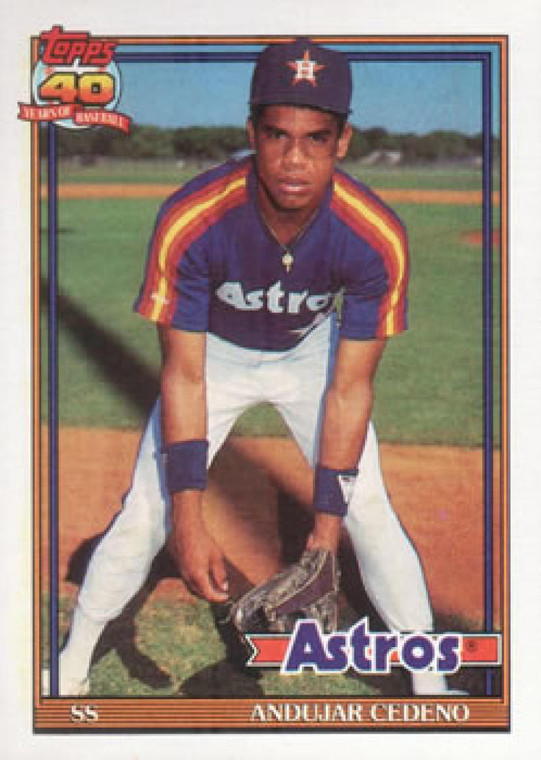1991 Topps #646 Andujar Cedeno VG Houston Astros 