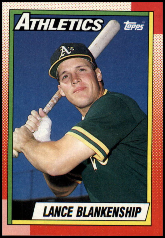 1990 Topps #132 Lance Blankenship VG Oakland Athletics 