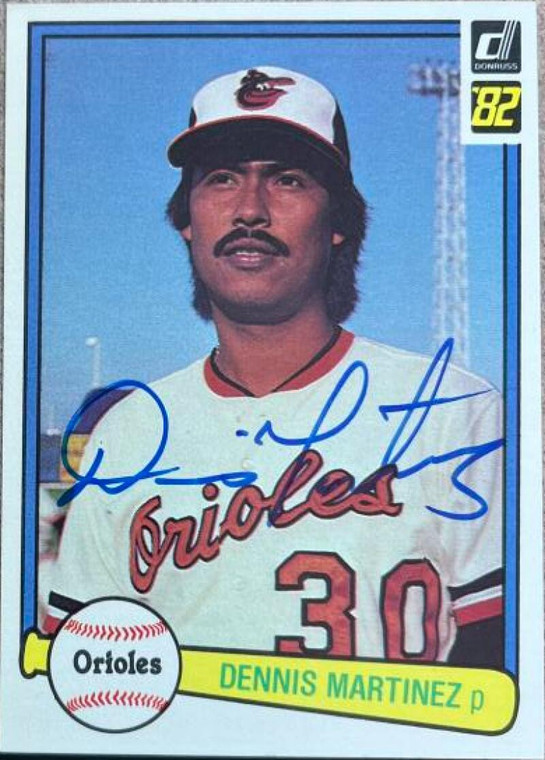 Dennis Martinez Autographed 1982 Donruss #79 Baltimore Orioles Card
