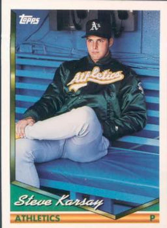 1994 Topps #131 Steve Karsay VG Oakland Athletics 