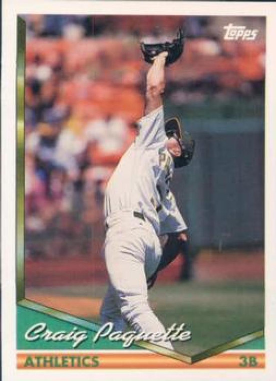 1994 Topps #46 Craig Paquette VG Oakland Athletics 