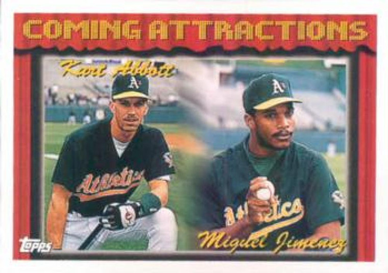 1994 Topps #773 Kurt Abbott/Miguel Jimenez VG Oakland Athletics 