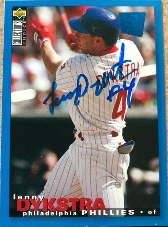 Lenny Dykstra Autographed 1995 Collectors Choice SE #170