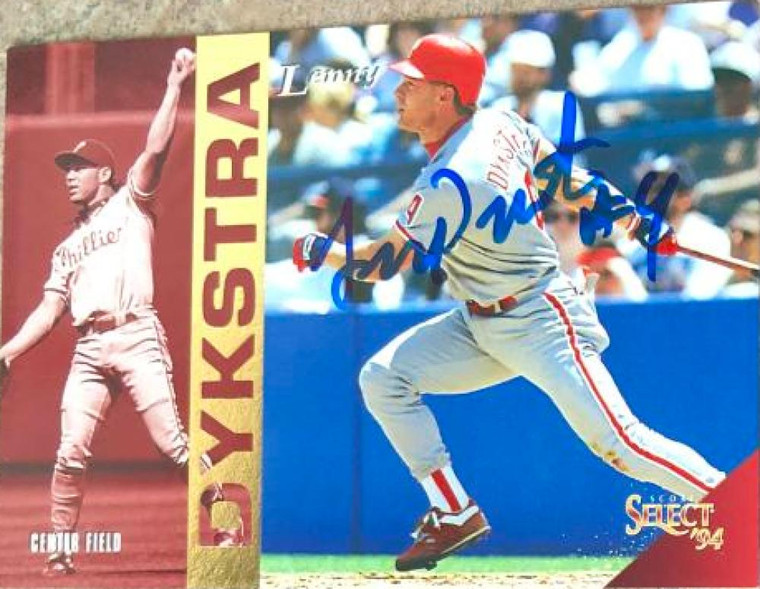 Lenny Dykstra Autographed 1994 Score Select #89