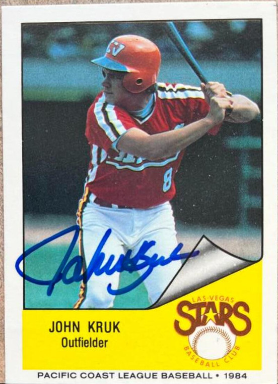 John Kruk Autographed 1984 Cramer Las Vegas Stars #250