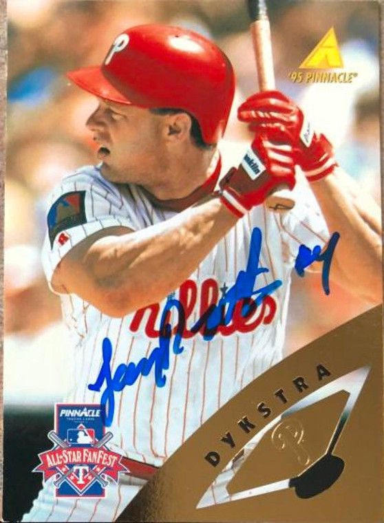 Lenny Dykstra Autographed 1995 Pinnacle FanFest  #26