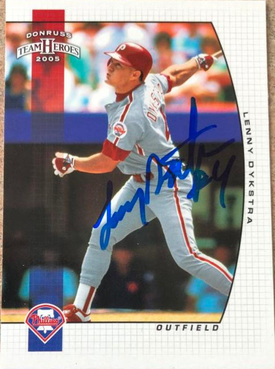 Lenny Dykstra Autographed 2005 Donruss Team Heroes #240