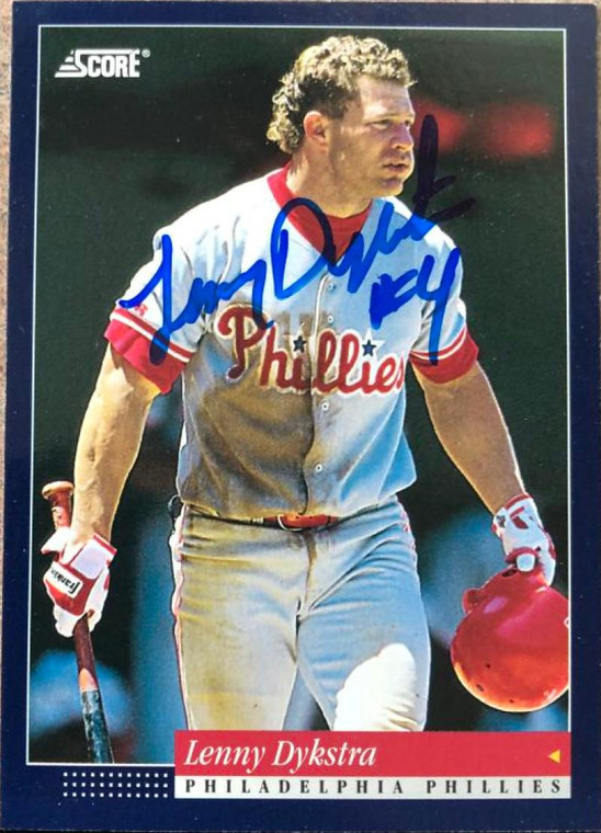 Lenny Dykstra Autographed 1994 Score #60