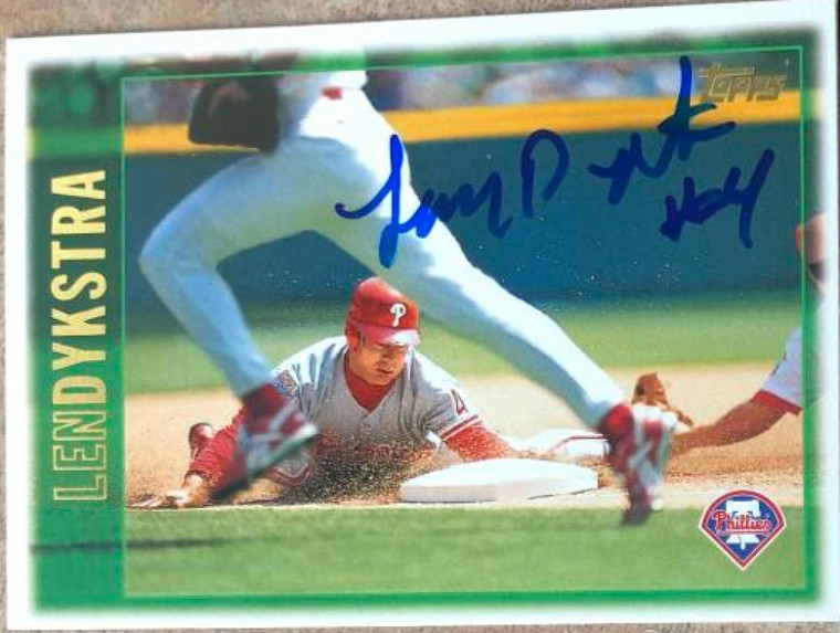 Lenny Dykstra Autographed 1997 Topps #413