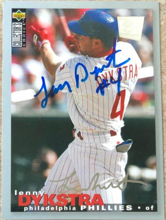 Lenny Dykstra Autographed 1995 Collector's Choice SE Silver Signature #170