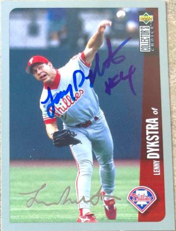 Lenny Dykstra Autographed 1996 Collector's Choice Silver Signature #251