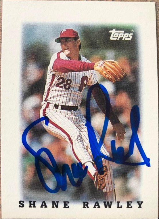 Shane Rawley Autographed 1988 Topps Major League Leaders Minis #65