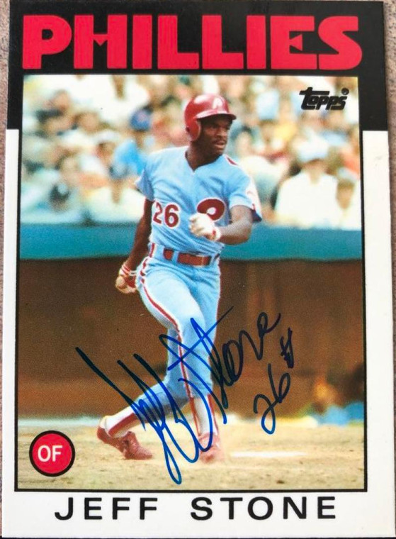 Jeff Stone Autographed 1986 Topps Tiffany #686