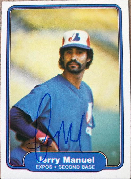Jerry Manuel Autographed 1982 Fleer #195