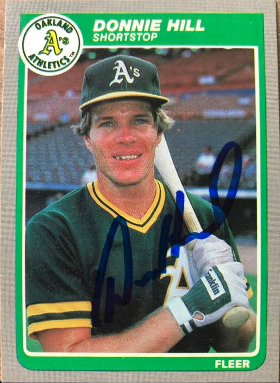 Donnie Hill Autographed 1985 Fleer #426