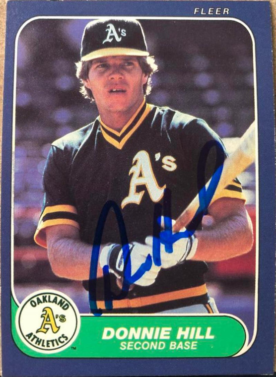 Donnie Hill Autographed 1986 Fleer #420