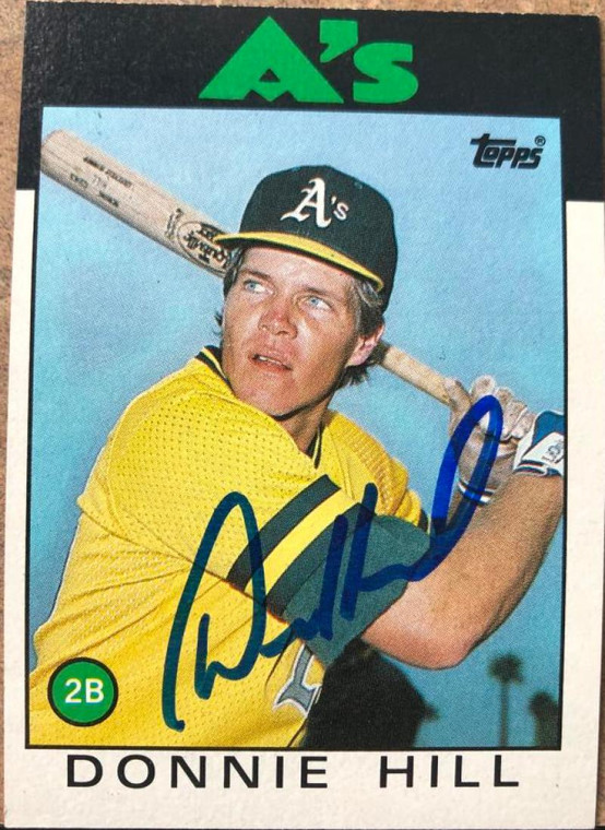 Donnie Hill Autographed 1986 Topps #484