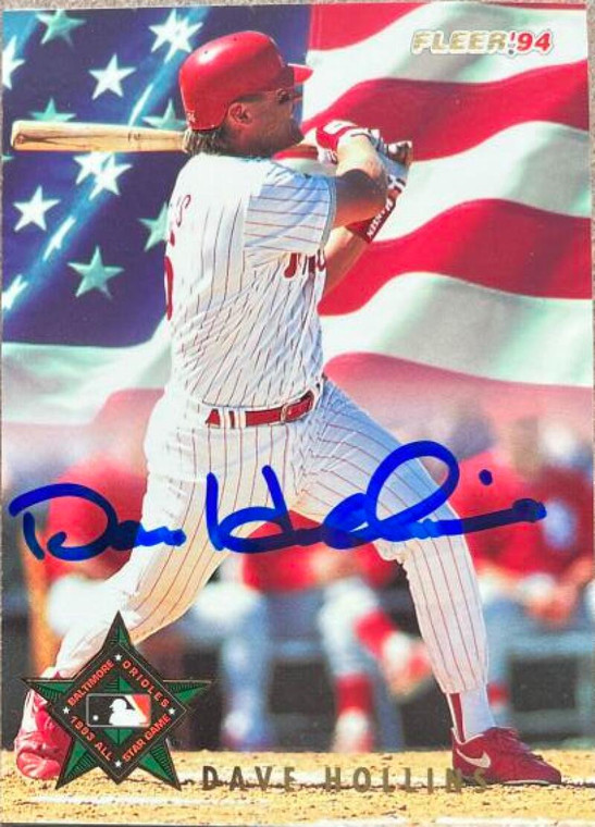 Dave Hollins Autographed 1994 Fleer All-Stars #41